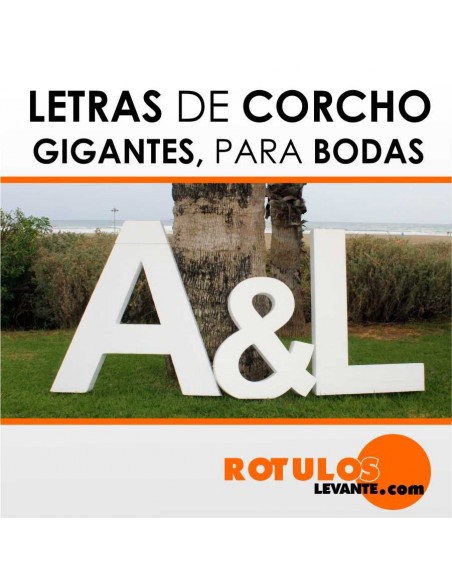 Letras corcho bodas