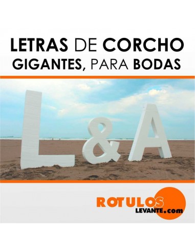 Letras corcho bodas