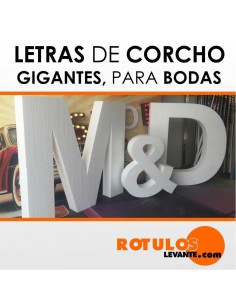 Letras corcho bodas