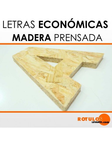 Letras corpóreas de madera prensada