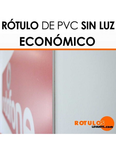 Rótulo económico de pvc