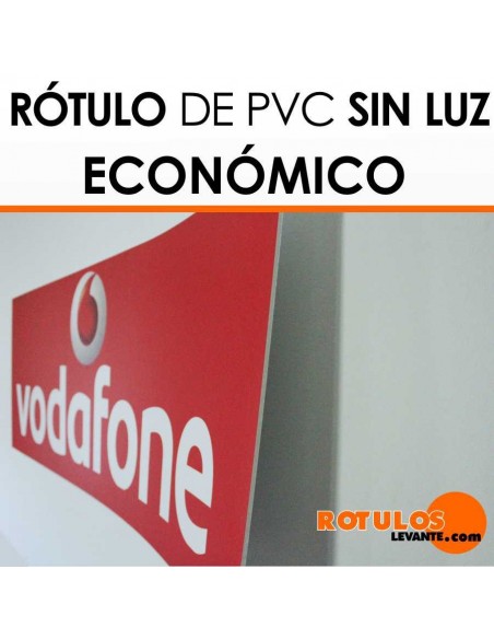 Rótulo económico de pvc