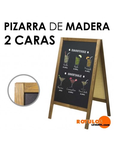 Pizarra Madera Caballete 2 Caras