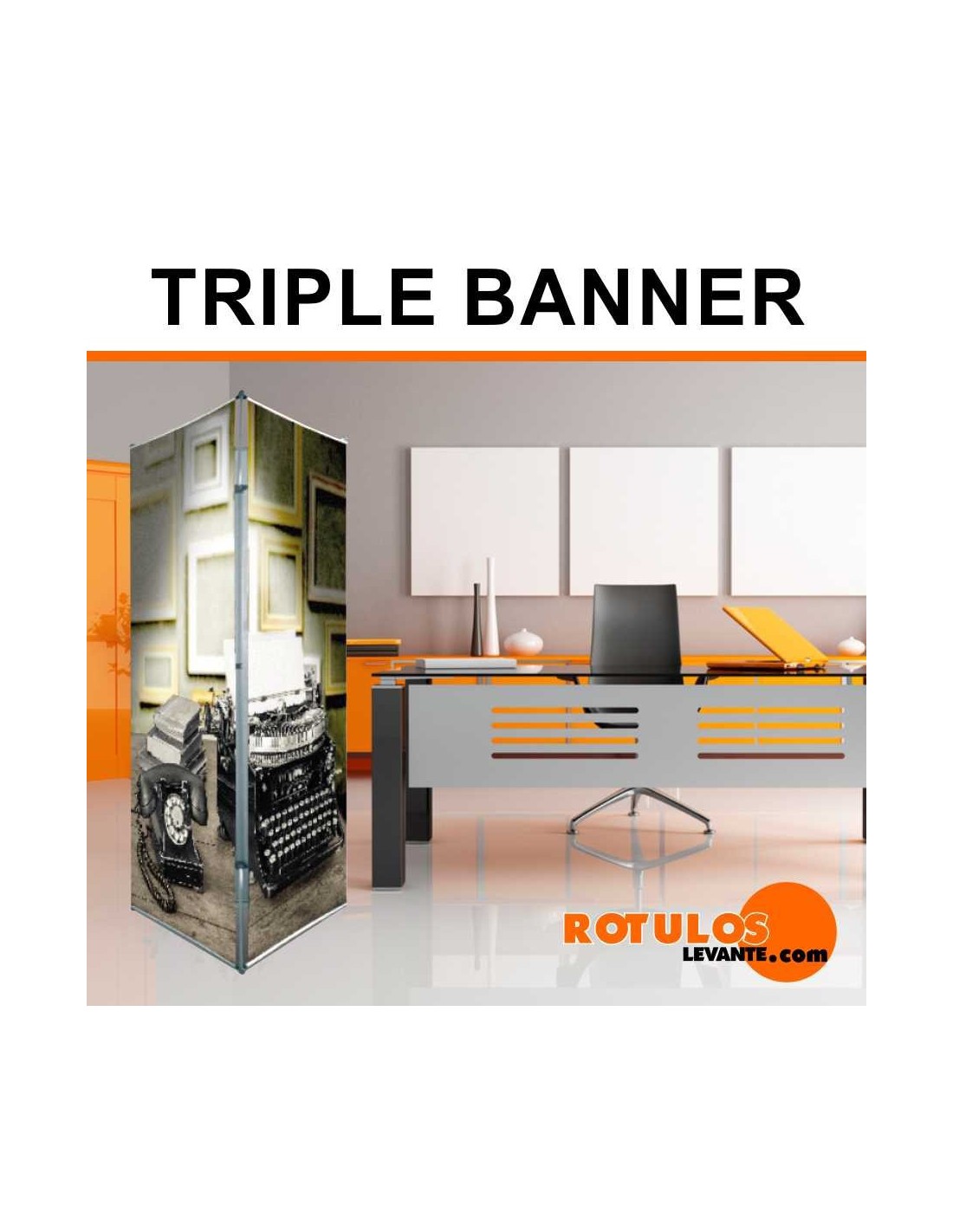 Banner publicitario 3 caras