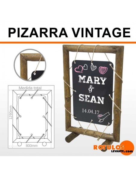 Pizarra vintage de madera
