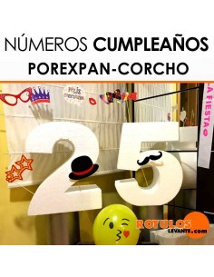 Letras de corcho para cumpleaños