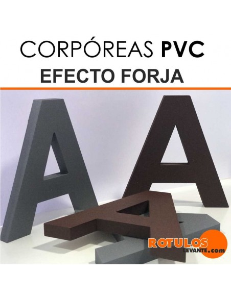 Letras pvc efecto forja