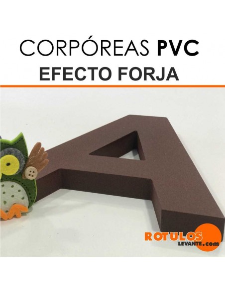 Letras pvc efecto forja