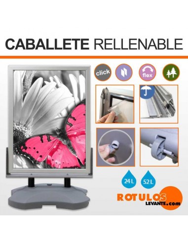 Caballete rellenable con agua