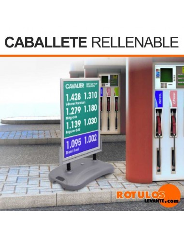 Caballete rellenable con agua