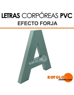 Letras pvc efecto forja