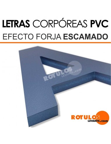 Letras pvc efecto forja escamado