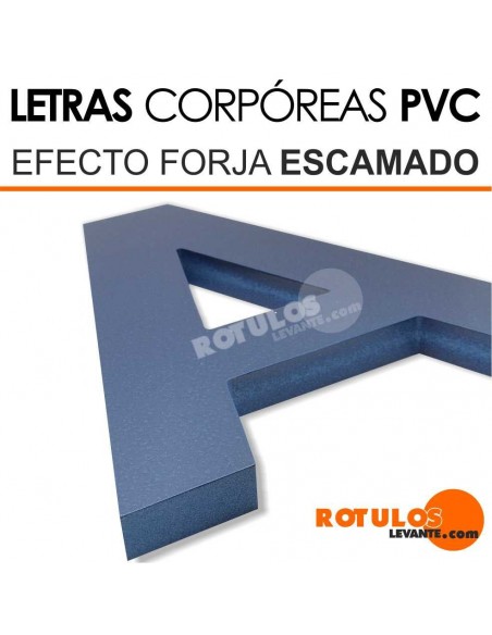 Letras pvc efecto forja escamado