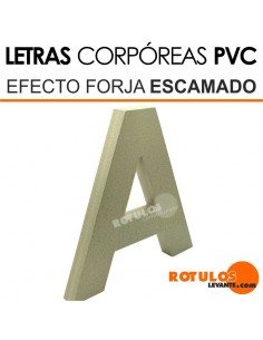 Letras pvc efecto forja escamado