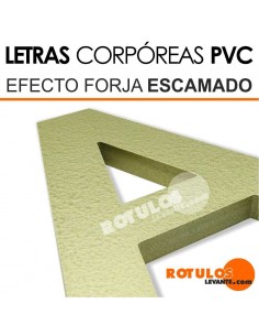 Letras pvc efecto forja escamado 2