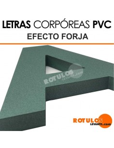 Letras pvc efecto forja 2