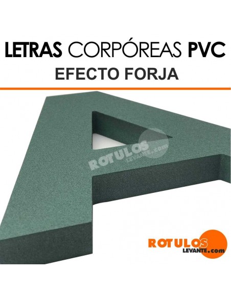 Letras pvc efecto forja
