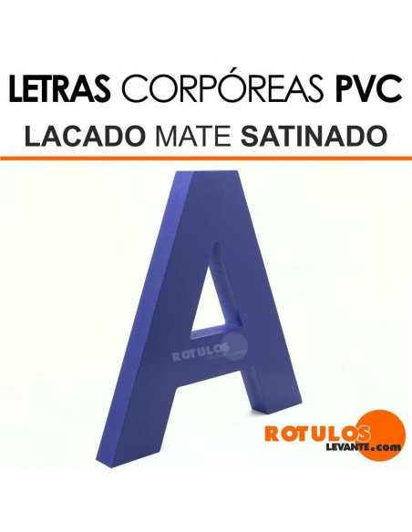 Letras corpóreas lacada