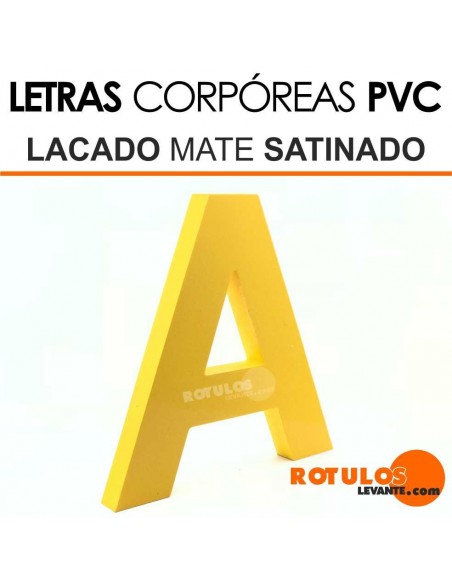 Letras corpóreas lacada