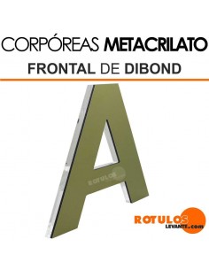 Corpóreas metacrilato con frontal dibond