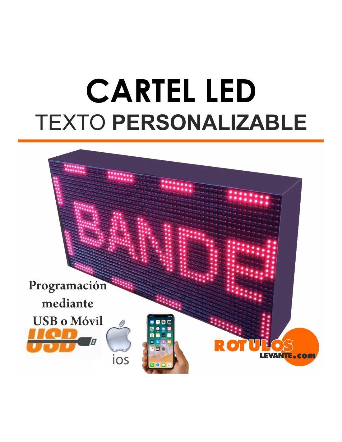 Cartel LED con Texto Personalizable