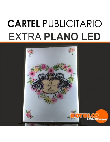Marco rótulo led extra plano