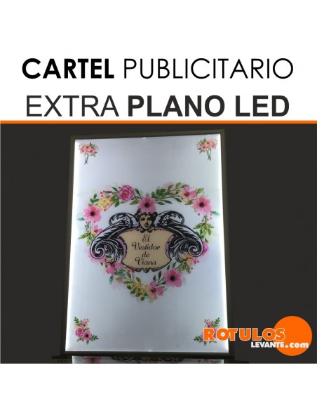 Rótulo led extra plano