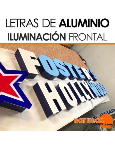 Letra aluminio iluminación frontal