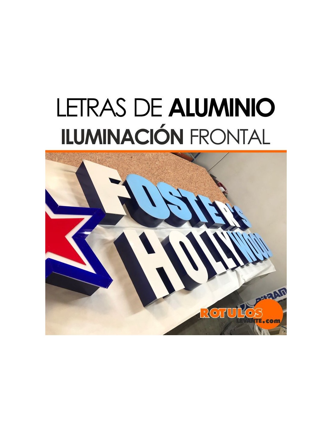 Letras Corpóreas con Iluminación Frontal