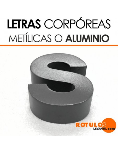 Letras corpóreas aluminio