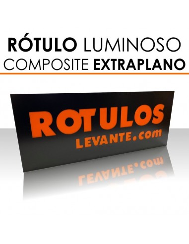 Rótulo luminoso de composite