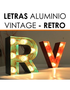 Letras vintage iluminadas