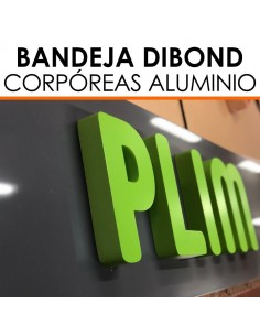 Rótulo dibond con letras aluminio 2