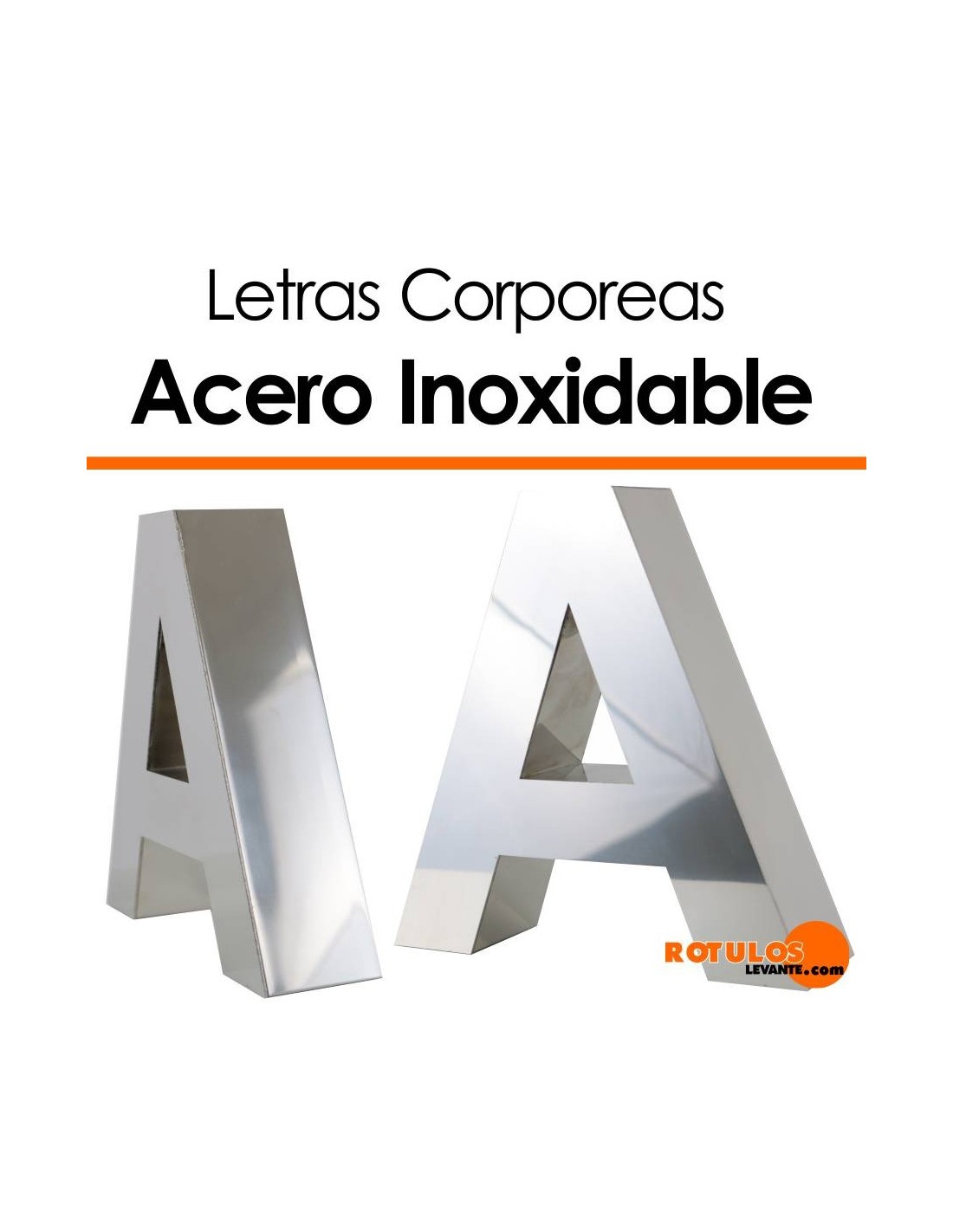 Letras Corpóreas de Acero Inoxidable