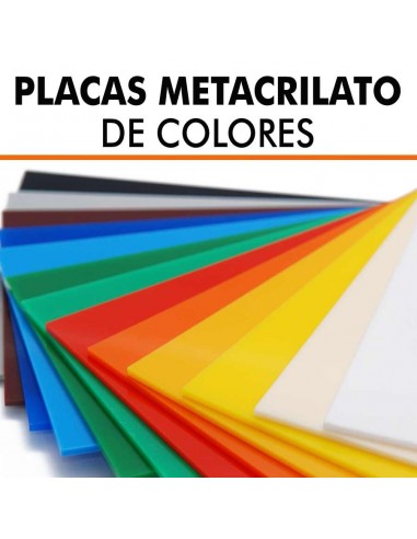 Placas de metacrilato de colores