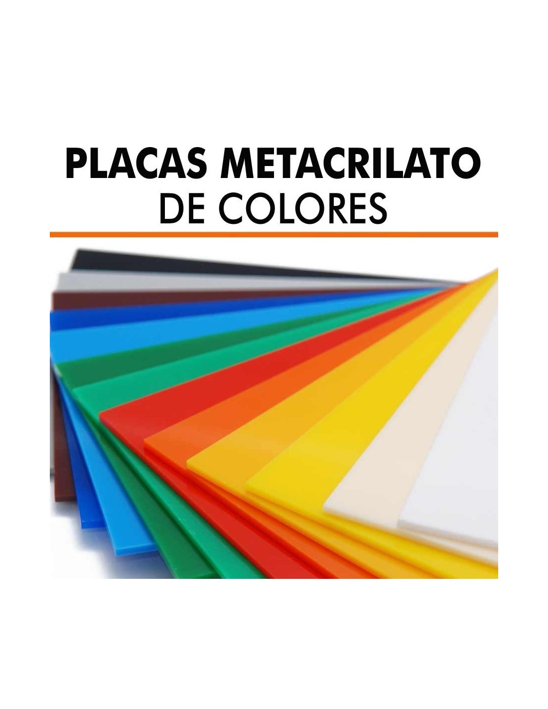 Planchas de metacrilato de colores