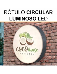 Rótulo luminoso circular