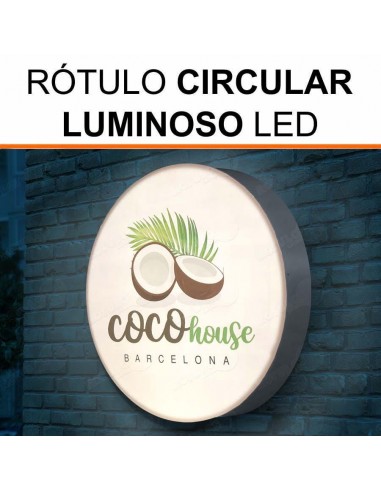 Rótulo luminoso circular