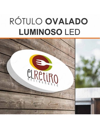 Rotulo luminoso forma ovalada