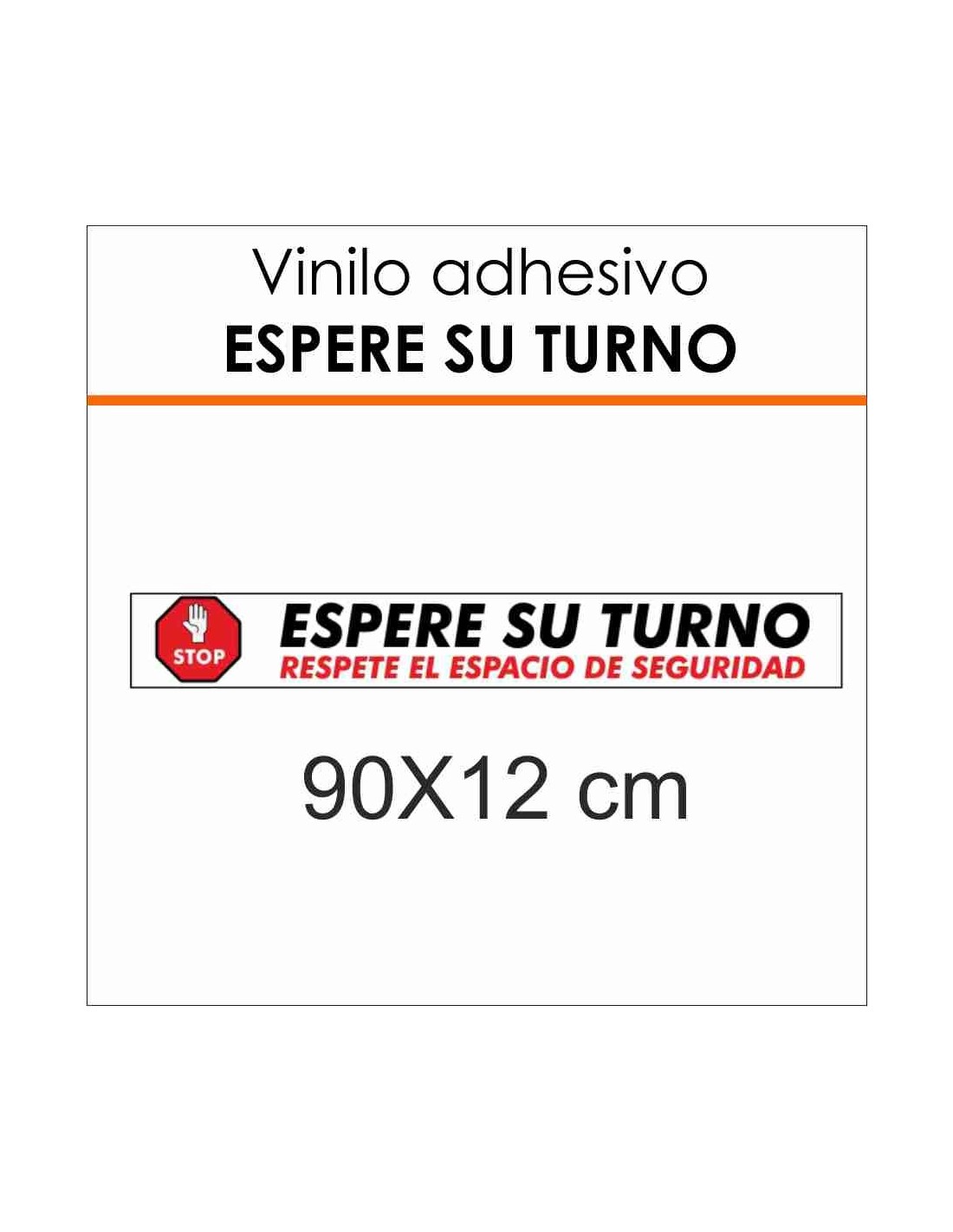 Adhesivo de suelo Espere su turno - Pack 10 unidades