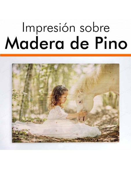 Foto en madera de pino