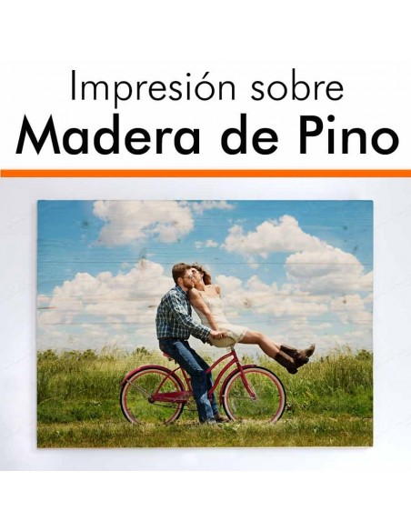 Foto en madera de pino