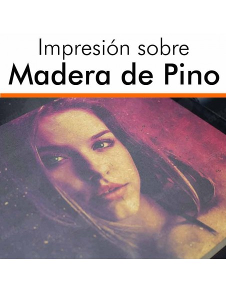 Foto en madera de pino
