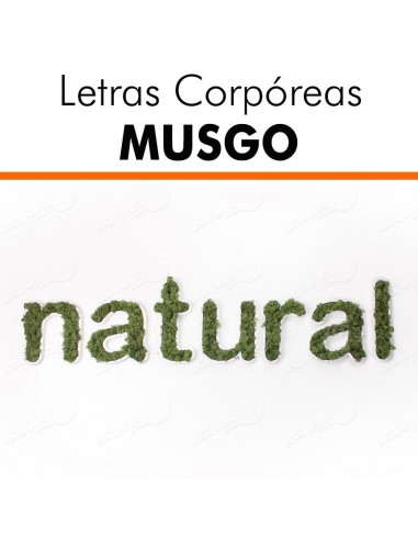 Letras corpóreas musgo