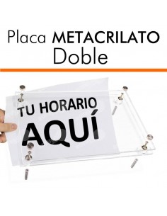 Placa de horario doble 2