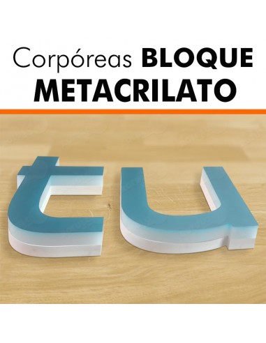 Corpóreas bloque metacrilato