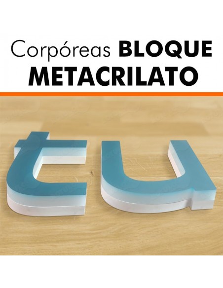 Corpóreas bloque metacrilato