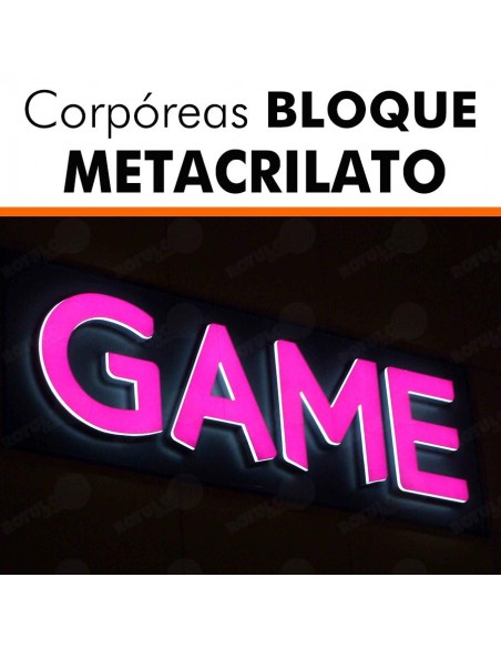 Corpóreas bloque metacrilato