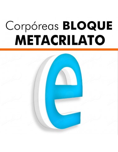 Corpóreas bloque metacrilato