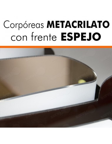 Letras corpóreas bloque con frontal espejo